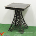 Eiffel Tower Metal Square Antique Black Side Table